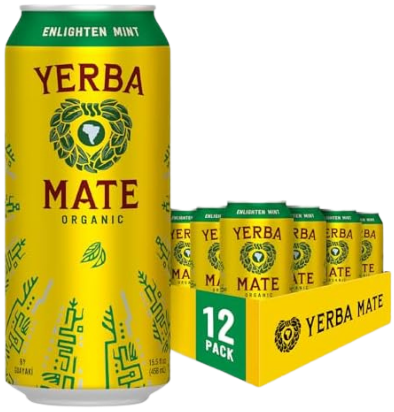 Guayaki Yerba Mate Enlighten Mint Flavor 12 Pack
